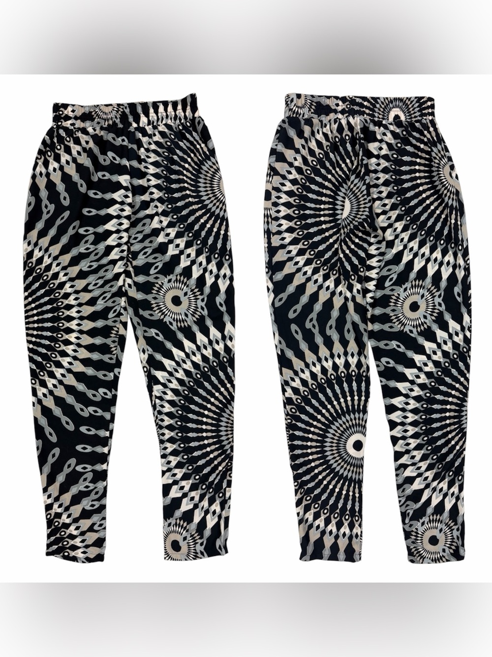 Olivaceous Abstract Pattern Pants